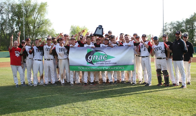 Northwest Nazarene won its first GNAC Championships title with a 9-8 victory over Western Oregon. Ryan Johnson was named the tournament MVP.